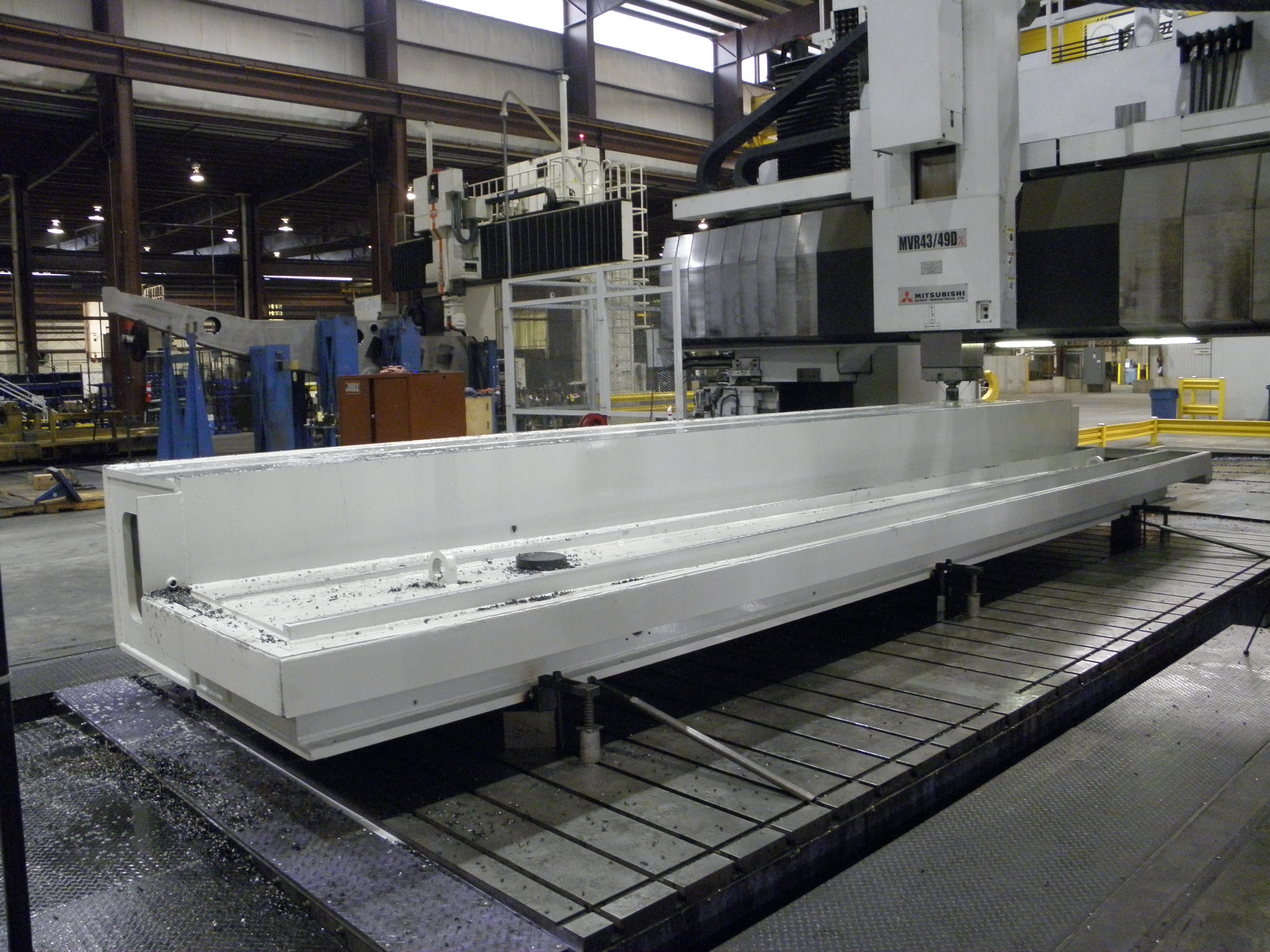 Large Fabricated Grinder Base after Machining