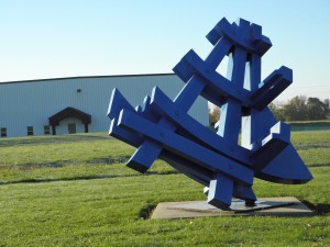 "Great Lakes Transfer" by Michael Dunbar, Sculpture Fabrication on K&M Machine-Fabricating Inc.'s Campus