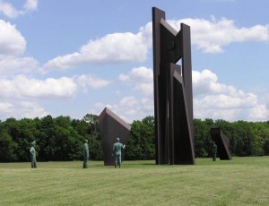 "The Builders" Sculpture Fabrication on K&M Machine-Fabricating Inc.'s Campus