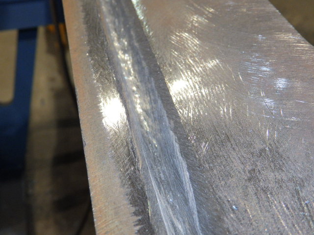 Large Fabrication Weld Joint After Grinding