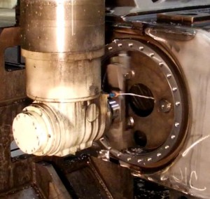 Machining Large Bores - Boring Operation on Large Vertical Gantry Machine